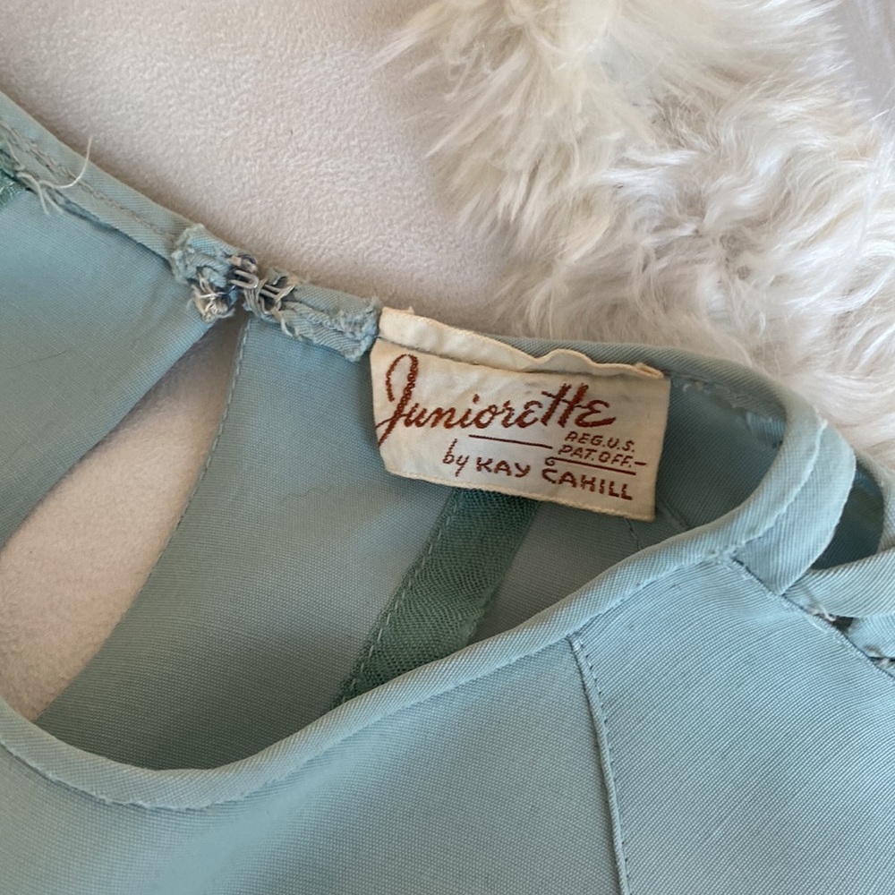 1940s/1950s Rayon Party Dress/Prom Dress/Day Dress - image 3